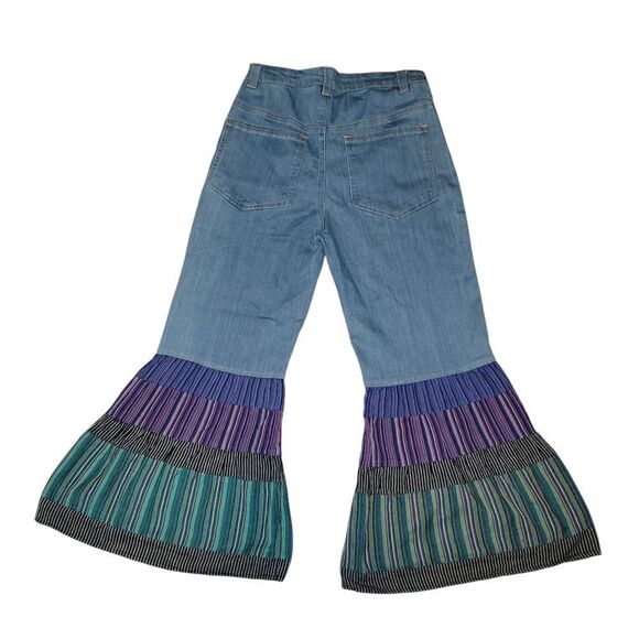 GYPSY ROSE PANTS DENIM BELL BOTTOMS - Picture 4 of 4